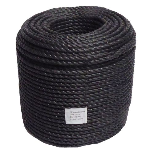 16mm Black Polypropylene Rope - 220m coil