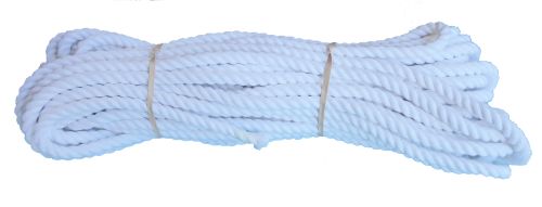 10mm Optic White Dyed Cotton Rope - 24m coil