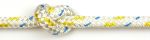 6mm White / Yellow Fleck Braid on Braid Polyester Rope sold by the metre