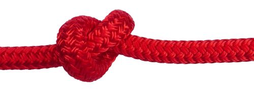 8mm Solid Red Braid on Braid Polyester Rope sold by the metre